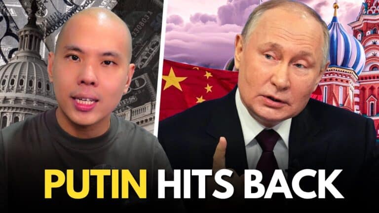 Commentary thumbnail with Russian leader and bold headline