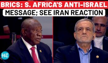 brics: huge anti israel warning by south africa; watch iran president's reaction | russia