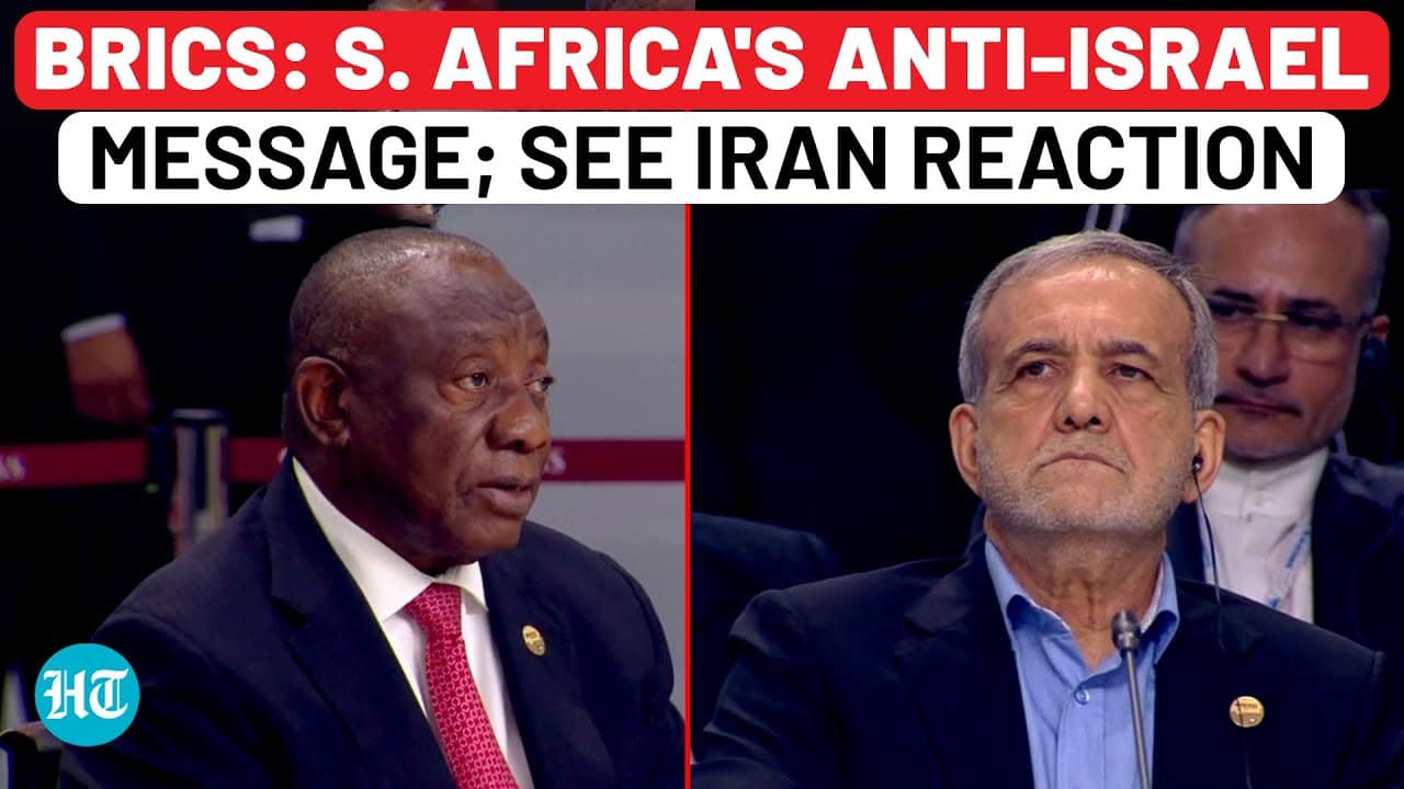 brics: huge anti israel warning by south africa; watch iran president's reaction | russia