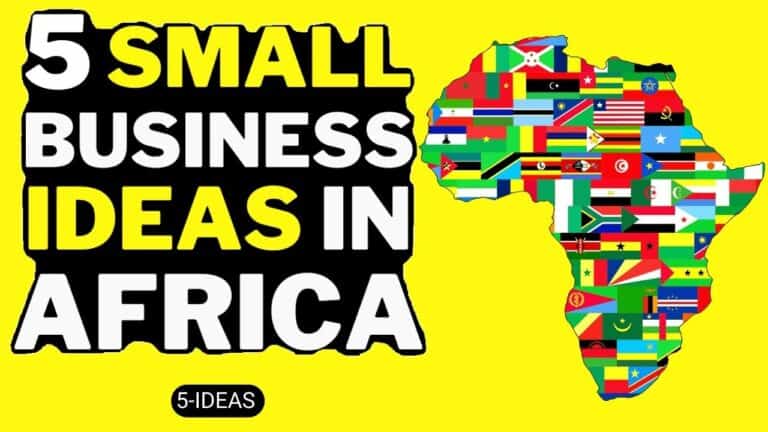 5 small business ideas in Africa map graphic