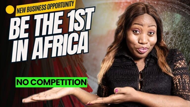 Woman promoting new business opportunity in Africa