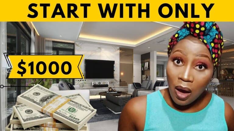 Start with only $1000, cash and surprised woman