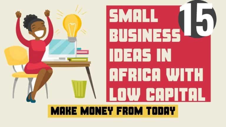 15 small business ideas in Africa poster
