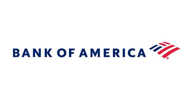 Bank of America logo with red blue flag icon