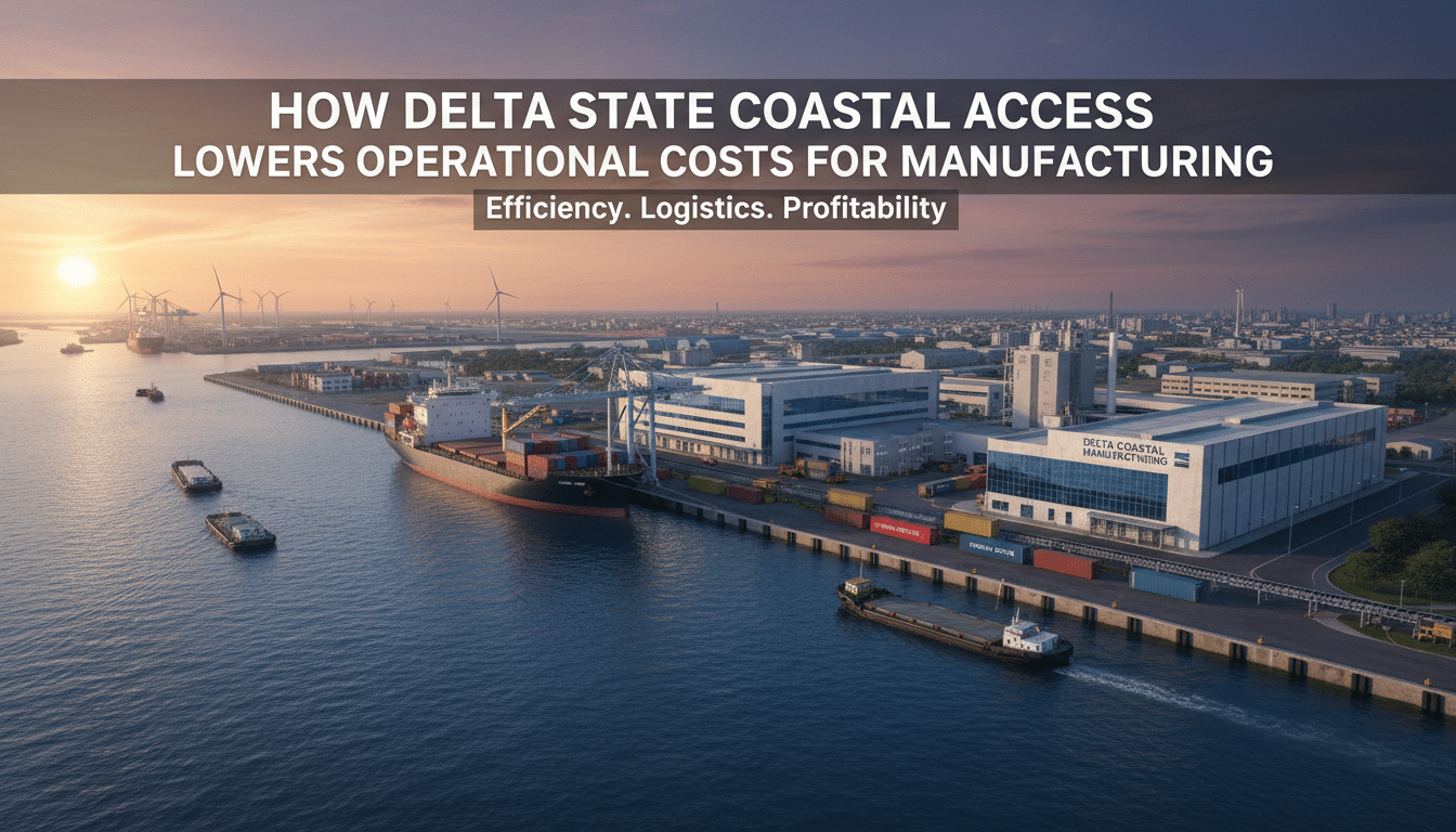 how delta state coastal access lowers operational costs for manufacturing