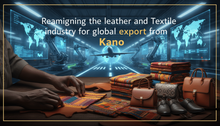 Kano leather and textiles with global export theme