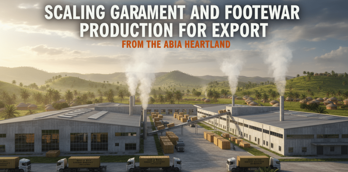 scaling garment and footwear production for export from the abia