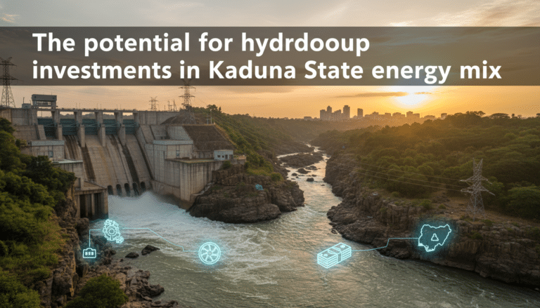 Hydroelectric dam on river at sunset in Kaduna