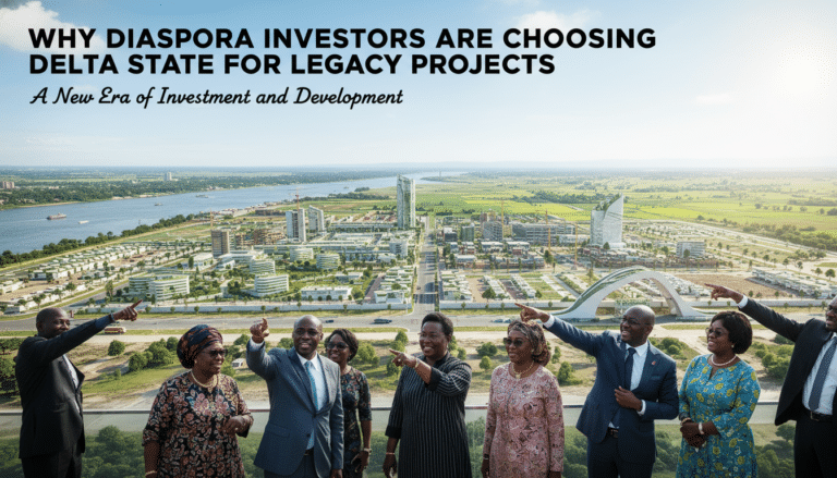 Officials overlooking modern Delta State waterfront development