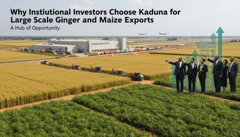 Kaduna export hub with maize fields and investors
