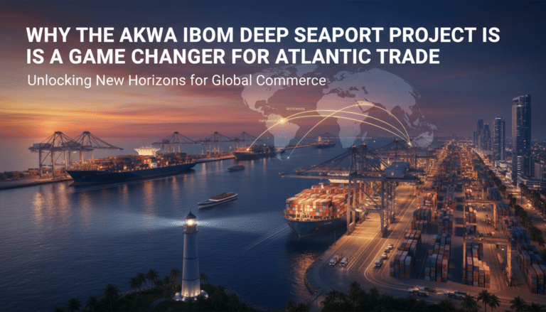 Container ships and cranes at sunset seaport